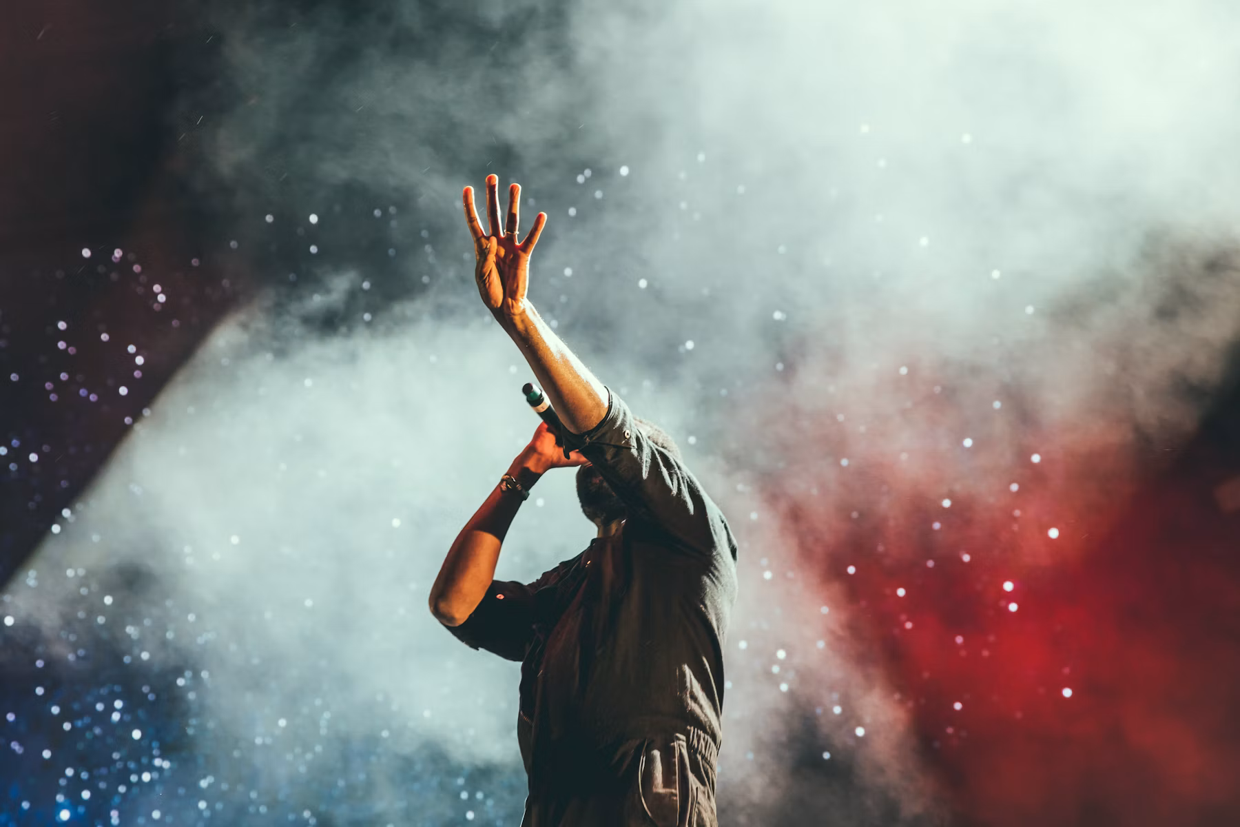 Concert performance with warm stage lighting